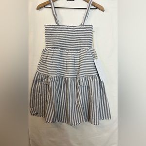 Lumiere Stripped Dress Size Medium Cotton/ Linen Blend